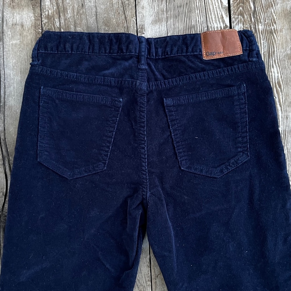 Boys GAP Navy Cords Size 10 Husky Slim Fit Pants